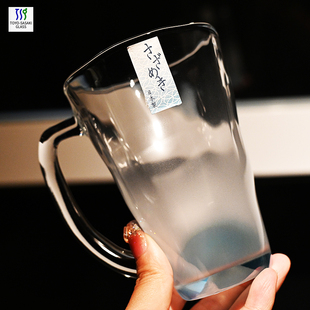 日本进口东洋佐佐木把手杯起泡精酿啤酒杯果汁饮料杯泡花茶水杯子