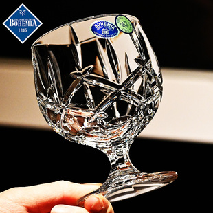 捷克BOHEMIA进口水晶玻璃高脚白兰地杯洋酒威士忌杯干邑红酒杯子