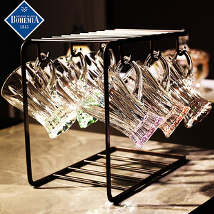 捷克BOHEMIA进口水晶玻璃卡布奇诺咖啡杯花茶杯热饮牛奶杯子套装