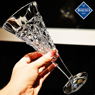 捷克BOHEMIA进口水晶玻璃高脚酒杯红酒白葡萄酒杯起气泡香槟杯子