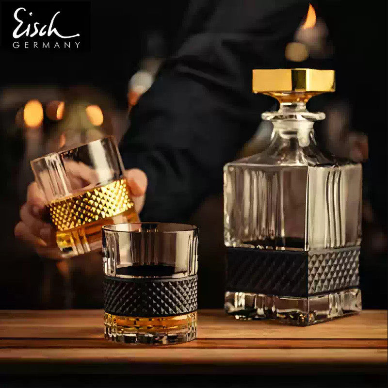 Eisch德国进口威士忌杯玻璃镀金洋酒杯酒具酒樽酒壶酒瓶礼盒套装
