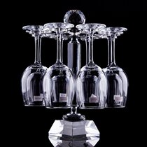 Crystal glass with high rotation and reverse gear red wine cup holder
