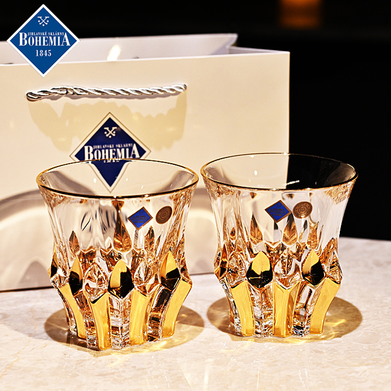 捷克原装进口水晶玻璃威士忌杯，品质保证