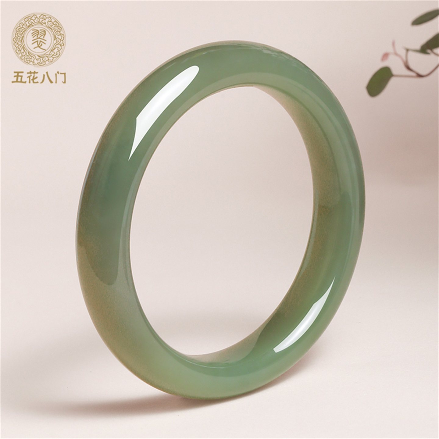五花八门天然和田玉手镯女款青海料浅湖水绿玉手镯官方旗舰店正品