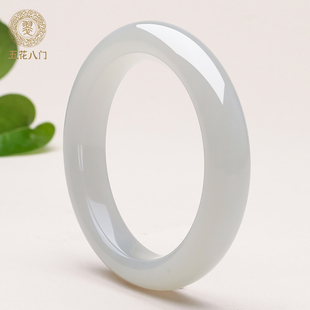 五花八门天然和田玉手镯晴水正品烟紫色平安镯玉镯女款官方旗舰店