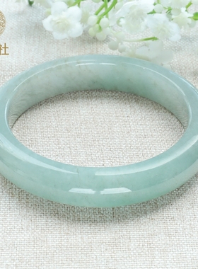 五花八门天然缅甸老坑a货翡翠手镯浅绿玉手镯正品官方旗舰店44262