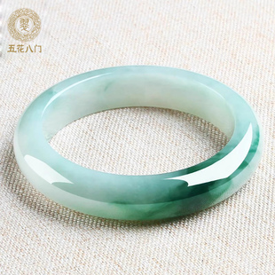 五花八门a货缅甸翡翠手镯飘花玉手镯女款 天然冰糯种真玉手镯正品