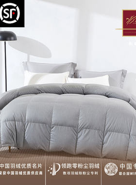 创羽120支石墨烯臻品羽绒冬被灰雁联名款95灰鹅绒羽绒被加厚保暖