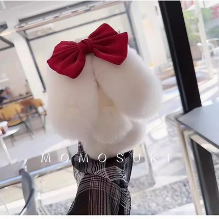 抖音Civi5pro/3/4毛绒手机壳Turbo3适用12s少女小米15/13Ultra/k80/K60/k70e保暖红米Note14/13pro+兔子12/11