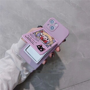 A5活力版 a3X oppoA3pro A2m卡通k12 7可爱OPPO A58补妆镜手机壳OPPOFindx9 14pro美少女A6 Reno15C