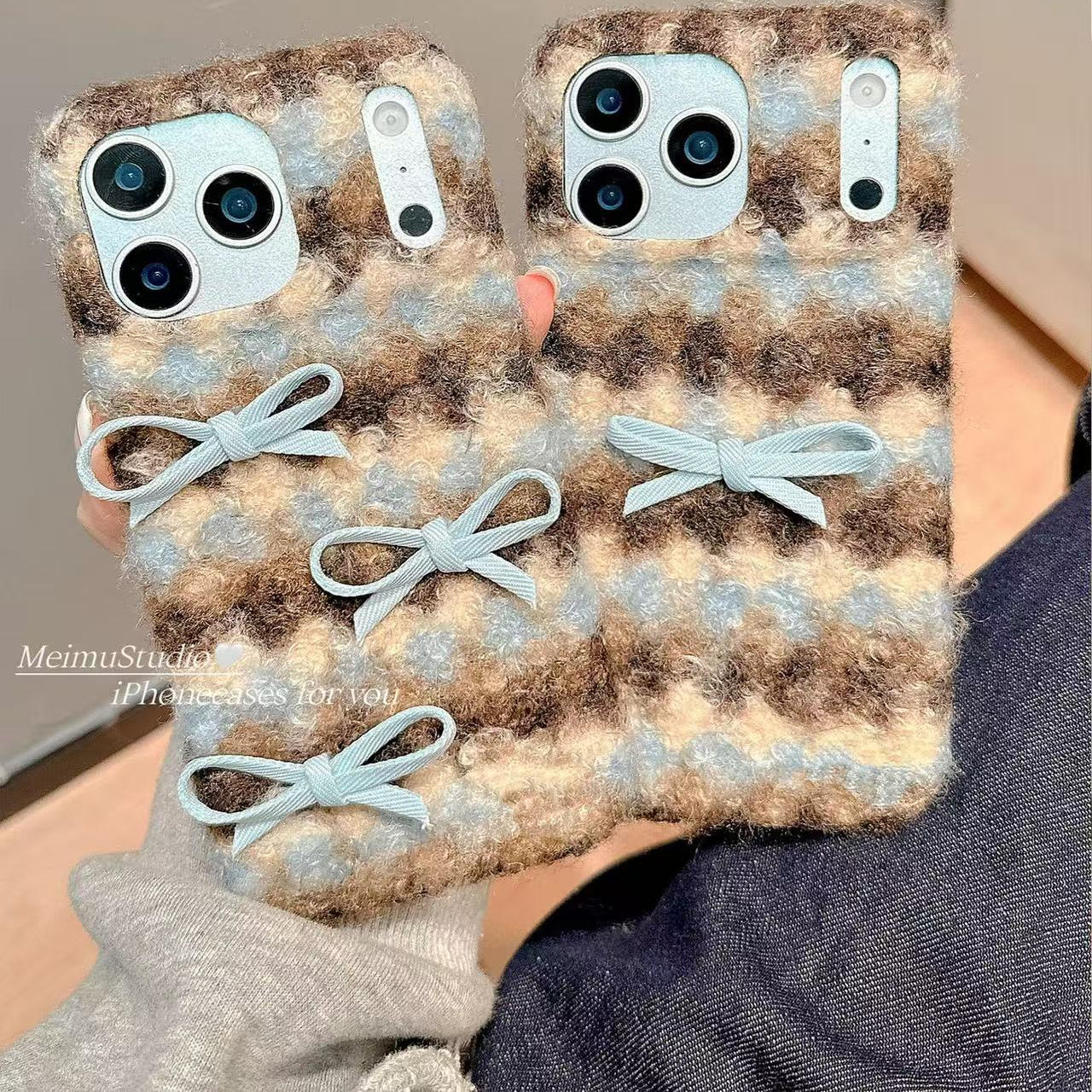 秋冬t2x网红vivoy37蝴蝶结手机壳适用IQOO15/12/13女VIVO IQOONEO10s pro复古iqooz9/z8/Z7/z6毛绒y50潮neo11