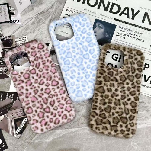 秋冬t2x网红vivoy37手机壳适用IQOO12pro+11s/13女VIVO IQOONEO10s pro豹纹iqooz9/z8/Z7/z6毛绒y50甜酷