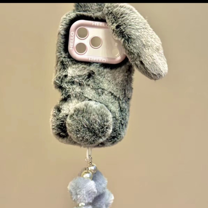 A5X抖音同款oppoA3pro/a3X/A2m兔耳朵k12/A58x手机壳OPPOFindx9/8/7毛绒OPPO Reno14pro+/13/12/11链条A6软A5