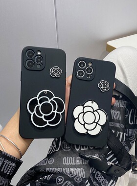 Civi5pro/3/4化妆镜k90手机壳山茶花Turbo3适用12s小米15/13Ultra/k80/K60/k70e红米Note15/14pro挂绳12/11潮