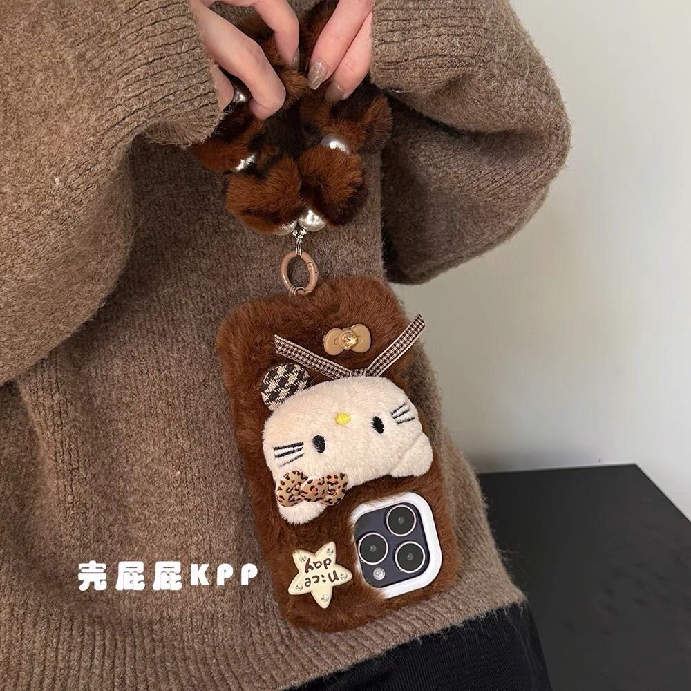 毛绒gt7/v50s/gt3日韩gt2/V30猫咪v60s/OPPO真我gtneo6se手机壳v70realme15pro+/12/10s公仔V13v11少女心