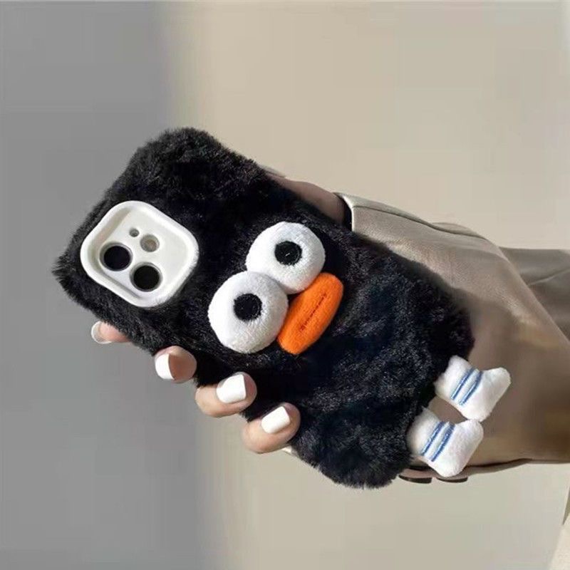 抖音同款15pro适用iPhone14promax手机壳16毛绒17苹果13plus香肠嘴1+15/12/13一加ace3pro/2V可爱10公仔5pro