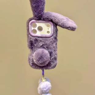 IQOONEO10s 13女VIVO pro链条iqooz9 z6毛绒y50耳朵neo11 秋冬t2x网红vivoy37兔子手机壳适用IQOO15