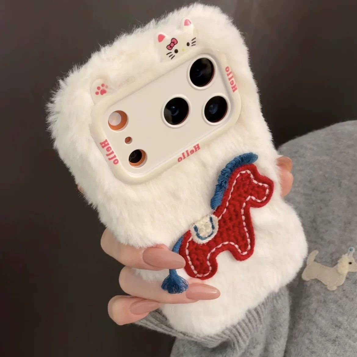 抖音同款15pro适用iPhone14promax新年马年手机壳16毛绒17苹果13plus1+15/12/13一加ace3pro/2V软10过年5pro,3C数码配件,手机保护套/壳,淘宝优惠券,粉丝福利购,淘宝优惠卷