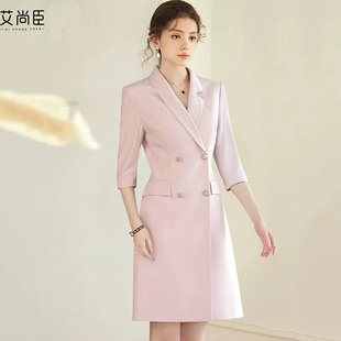 气质西装连衣裙艺考上镜裙子工作服时尚高端主持人正装职业裙显瘦