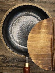 牟氏铁艺 平底煎锅 家用 中式无涂层熟铁平底锅燃气电磁灶通用