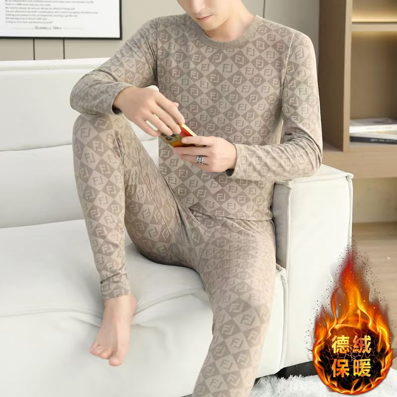 德绒发热保暖内衣套装