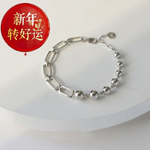 纯银小众设计ins手链女潮高级感七夕礼物送女 2024年新款 好运