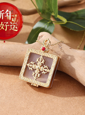 【好运】s925银24k镀珐琅彩绘项