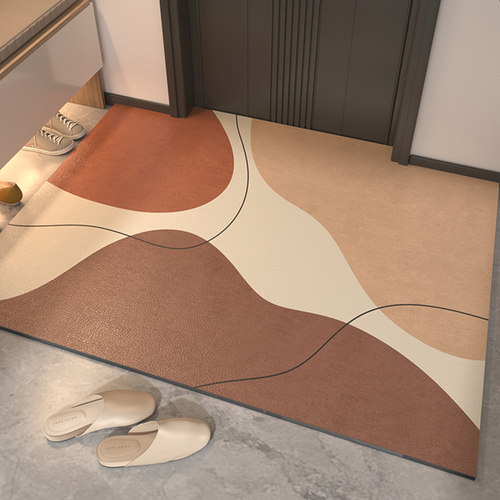 2025新高级感入户门皮革地垫免洗耐脏门口pvc可裁剪防滑家用脚垫