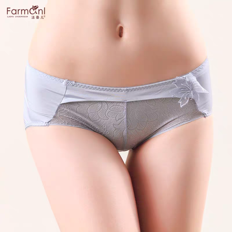 法曼儿专柜正品女士中腰性感提臀平角裤莫代尔1850197内裤女-包邮