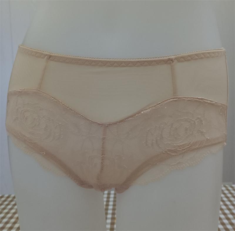 青年性感中腰蕾丝边网纱收腹内裤
