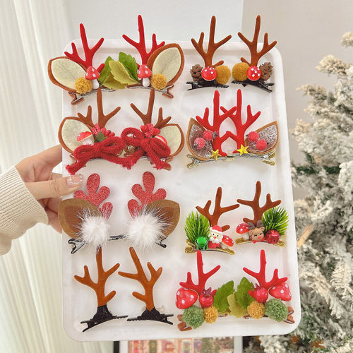 圣诞节头饰儿童发夹可爱鹿角