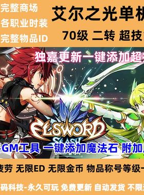 艾尔之光单机版 完整商场 完整物品ID 怀旧网游 带GM后台 无限刷
