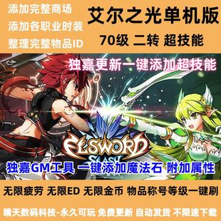 艾尔之光单机版 完整商场 完整物品ID 怀旧网游 带GM后台 无限刷