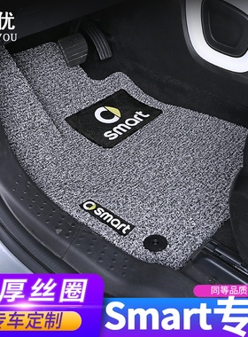 奔驰Smart脚垫斯玛特smartfortwo2座4座精灵一号#1#3专用丝圈脚垫