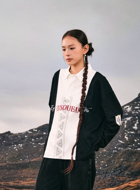 EU/EUSOUEU民族图腾BLOCKCORE秋冬美式复古Polo衫老钱风足球服