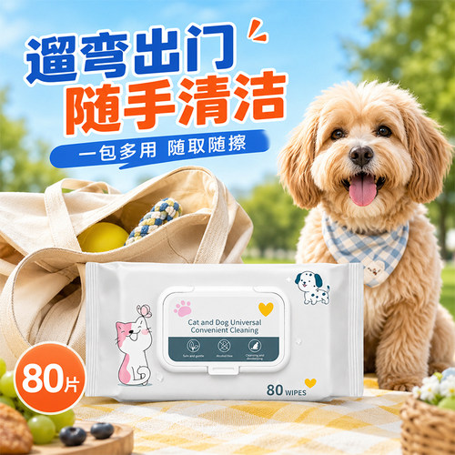 宠物湿巾狗狗猫咪专用湿巾纸幼猫免洗湿巾抑擦菌屁清洁去泪痕柒1