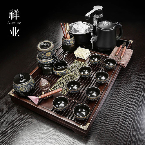 茶具套组全自动一体功夫泡茶台烧水壶家用客厅整套高档茶盘茶海