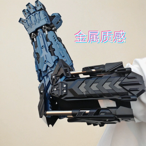 新款金属色可穿戴机甲手臂赛博朋克战术手套炫酷cos道具机能风