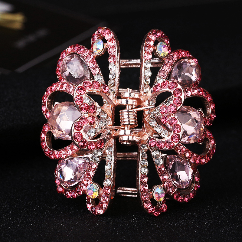 景琳水钻发卡饰品顶夹头发中大号