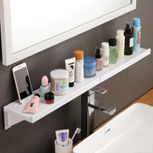 卫生间置物架壁挂式 墙上洗澡间浴室免打孔洗手洗漱台厕所收纳神器