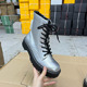 外贸原单女靴时尚 Lady Shoes 百搭圆头纯色厚底系带短靴马丁靴