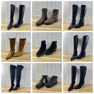 时尚 Lady 外贸原单女靴独码 42码 尖头纯色气质短靴长靴 Shoes杂款