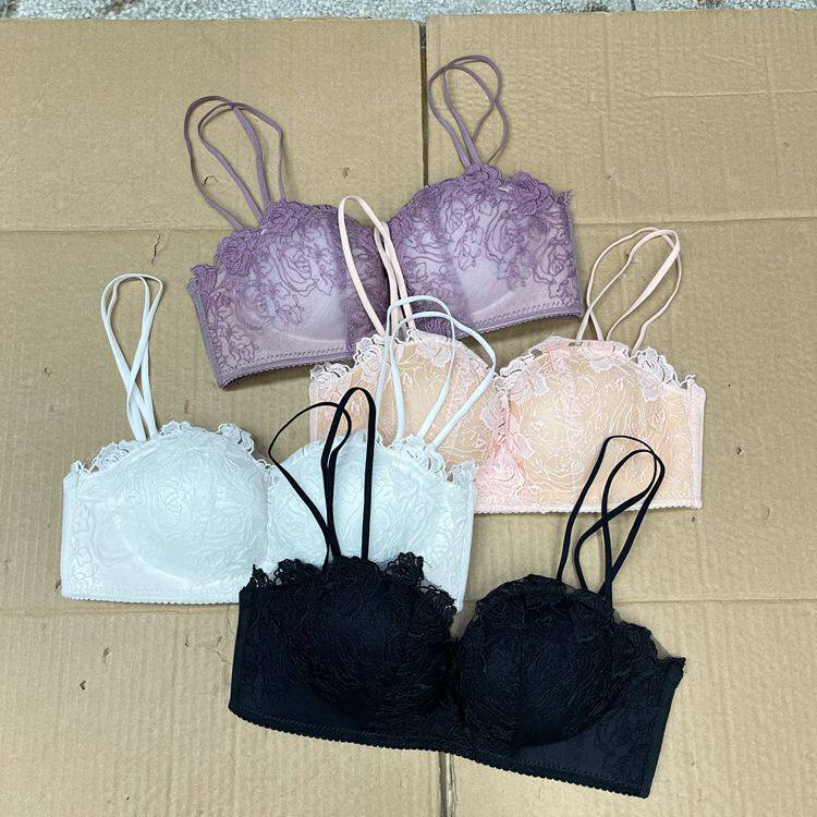 内衣女无钢圈小胸聚拢上托美背性感收副乳调整型文胸套装舒适