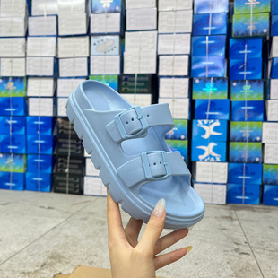 日常凉鞋 外贸原单女鞋 百搭拖鞋 厚底皮带扣时尚 工厂清仓shoes新款