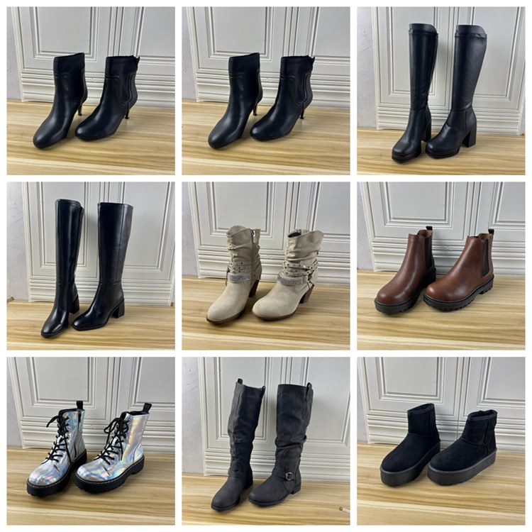 女靴独码时尚百搭粗跟短靴长靴