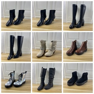 外贸原单女靴独码 39.5和37.5码 清仓粗跟短靴长靴 Shoes杂款 Lady