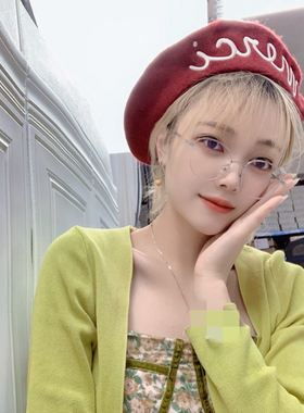 男女同款条纹逛街包头帽