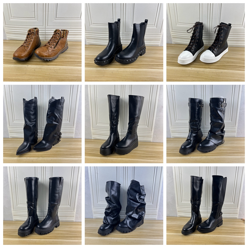 新款尖头厚底长短靴孤品