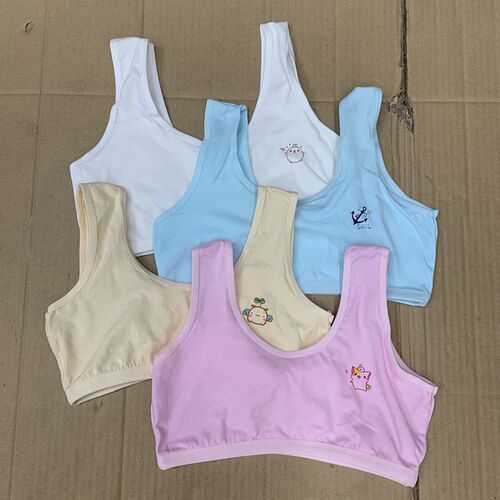 少女青春童内衣发育小学生薄款一阶段背心双层纯棉文胸8-11-15岁