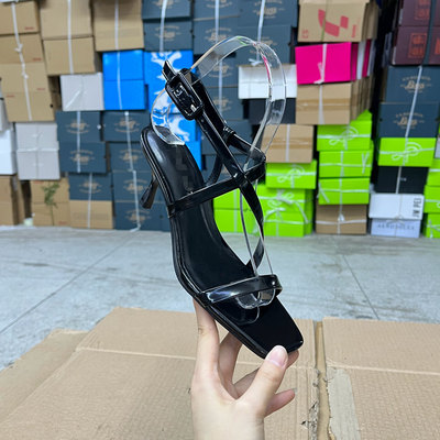 工厂清仓方头细跟时尚简约凉鞋